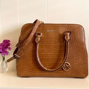 Michael Kors Houston Leather Embossed Bag